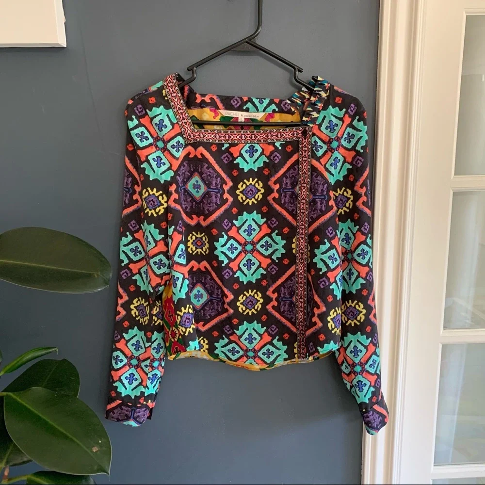 Rachel by Rachel Roy Abstract‎ Aztec Vibrant Colorful Jacket. S - Picture 2 of 11